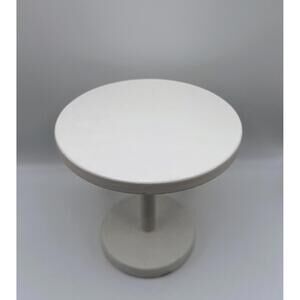 1:6 Scale Handmade Wood Round Pedestal Table Miniature Dollhouse White Stand